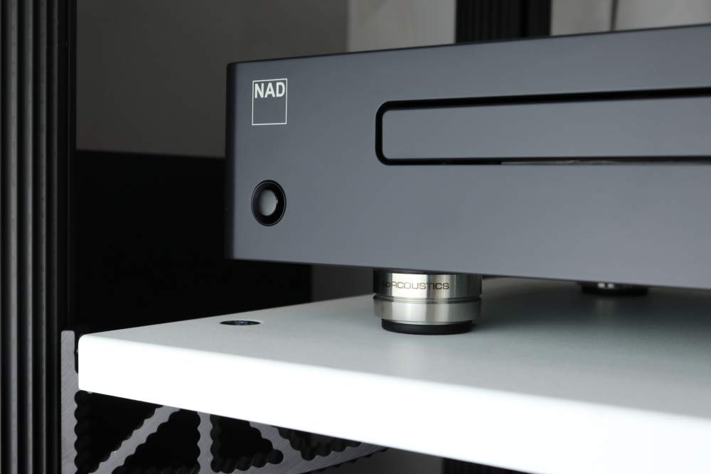 IsoAcoustics Orea-Serie mit Isolatoren für HiFi-Komponenten OREA Graphite – 1,8 kg max./Stück