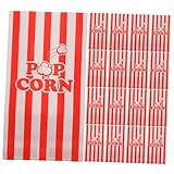 SOPOTUTU 50個耐油性ポップコーンバッグ 使い捨て クラフト紙製 ポップコーンやスナック用 家族集まり パーティー 映画の夜 カーニバル お菓子包装に