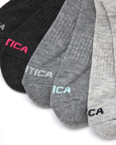 Image of Nautica Womens Low Cut Socks - 6 Pack Soft Stretch Breathable Mesh Cushioned Athletic Performance No Show Socks for Women