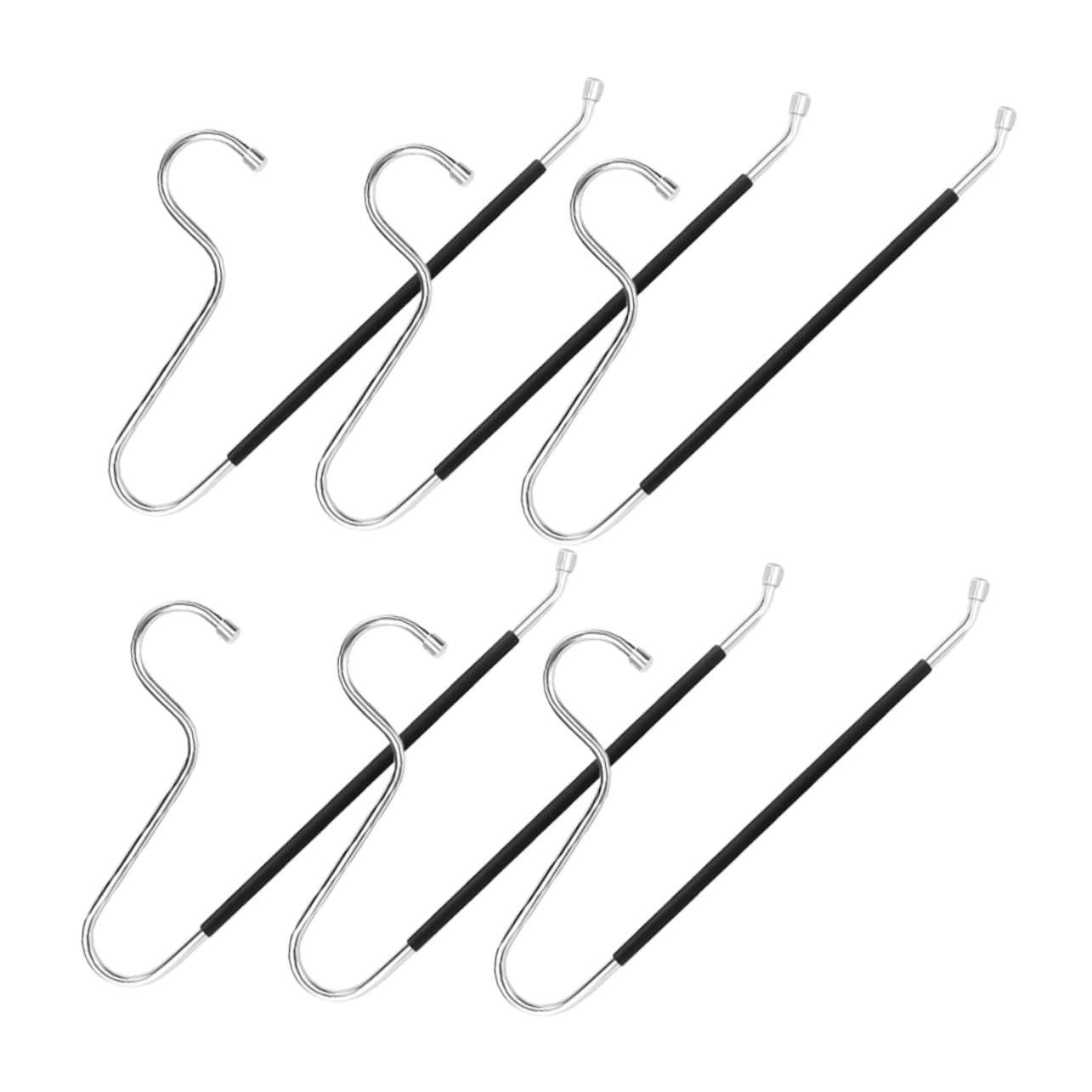 Luxshiny 6pcs Non Slip Pants Hangers for Closet Space Saving Trouser Hangers for Organizing Jeans Skirts Towels and Scarves Maximizing Wardrobe Storage