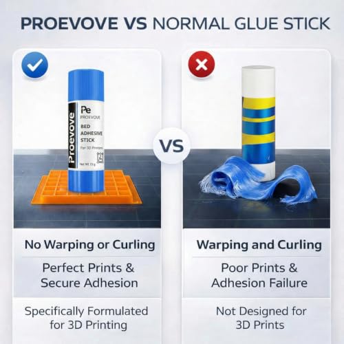 Image of PROEVOVE 3D Printer Bed Adhesive Stick (15g) | PVP Glue for PLA, ABS, PETG, TPU | Strong Build Plate Adhesion | Washable & Non-Toxic | 3D Printing Essential (1)