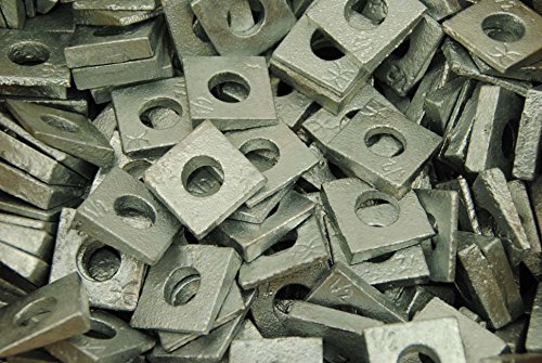 (100) Galvanized Malleable 1/2 Square Bevel Washers I-Beam Flange Wedge