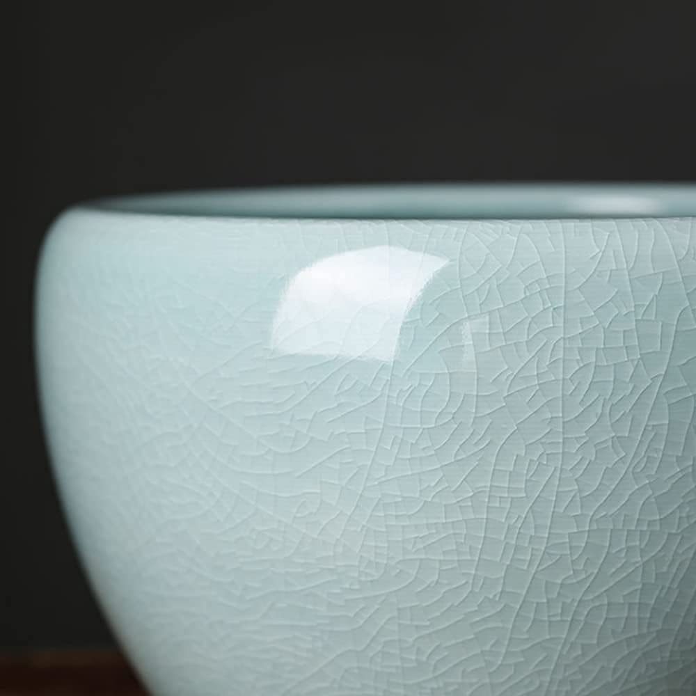 Duża popękana lodem doniczka ceramiczna Jingdezhen ceramiczne akwarium salon balkon na zewnątrz osobowość zielona doniczka dom balkon kryty zielona doniczka nieporowata miska