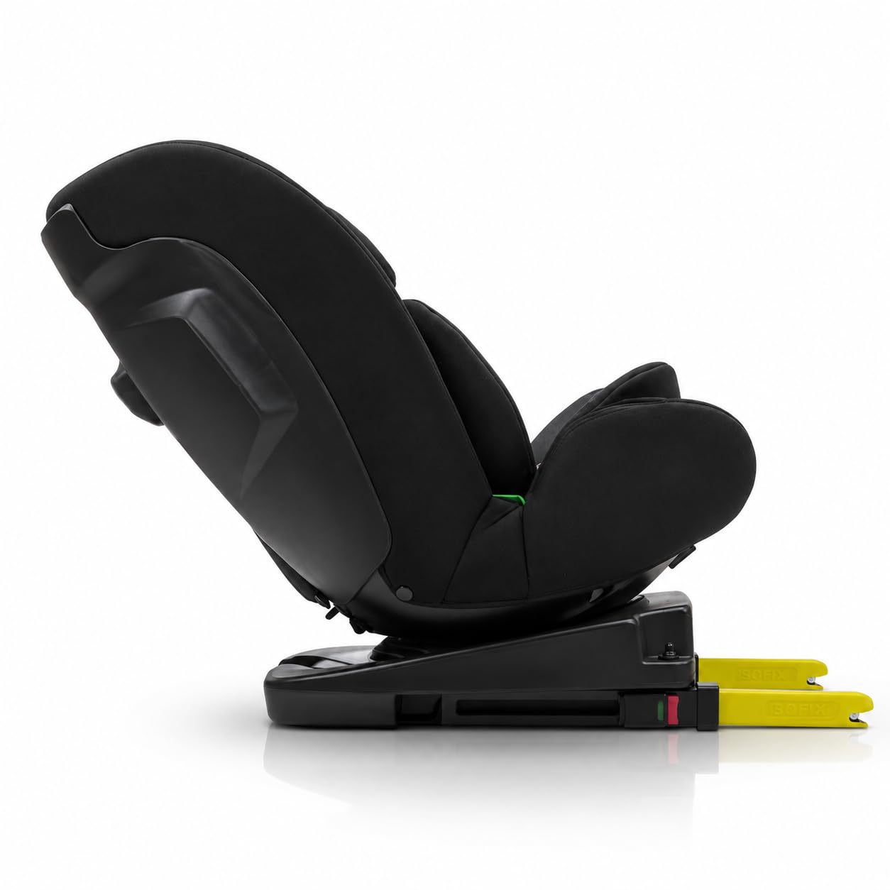 Silla de coche i-Size giratoria 360° con Isofix desde recién nacido hasta 150 cm – Contramarcha hasta 105 cm – Arnés 5 puntos, cojín reductor y funda lavable – Asalvo Protocare Negro