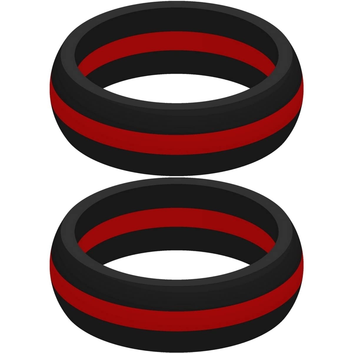 SayitBands Set of Two (2) Silicone Rings in Your Choice of Size and Color - Engagement Wedding Replacement Rings for Workout and Active Lifestyles