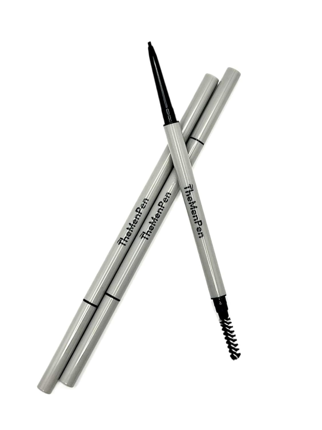 The Men Pen - Wasserdichter Augenbrauenstift | Bartfüller für Männer | Microblading Augenbrauenstift | Haarfüller | Anti-Smudge | Schnurrbart, Bart & Augenbrauenfüller | Dunkelbraun (3 Stück)