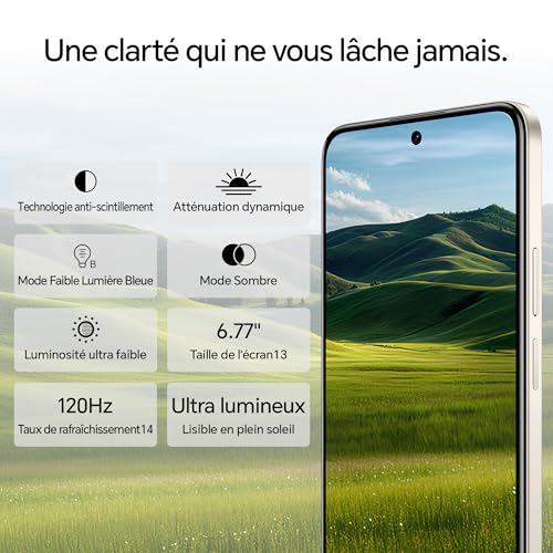 HONOR 400 Smart 4G Smartphone Dual SIM NFC Android 15 6+ 108MP +2MP avec Bouton AI Téléphone 6500mAh Batterie Double Cellule 5 étoiles SGS&IP65 6.77 Pouces 120 Hzécran Confort Desert Gold - vue 6