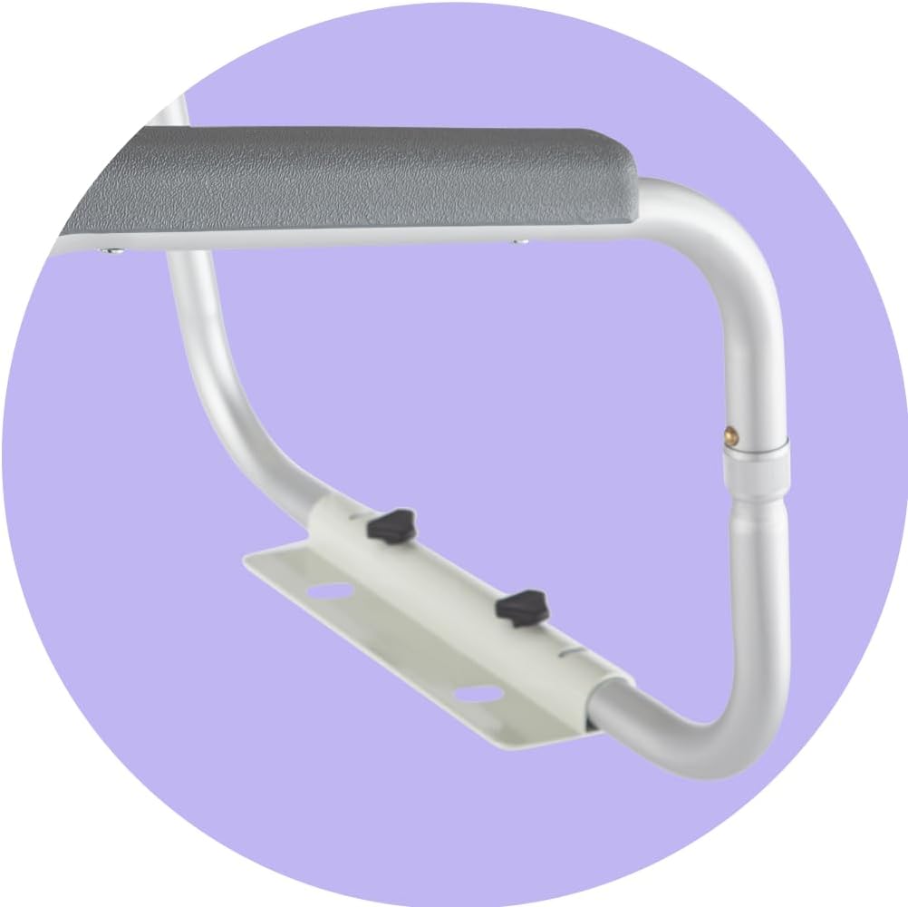 Adjustable Aluminum Toilet Safety Rails with Armrests