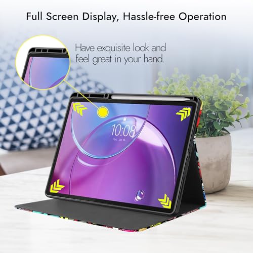Image of Robustrion Case for Lenovo Idea Tab Pro 2nd Gen 13 inch Cover Case with [Pencil Holder], Folio Flip Cover for Lenovo Idea Tab Pro 2nd Gen Cover 13 inch [Auto Sleep Wake Support] - Hippy
