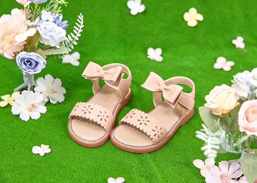Image of PHIRAMIN Toddler Flower Girl Sandals - Girl Dress Shoes Toddler Little Kid Wedding Party