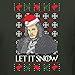 Wild Bobby Let It Snow Jon Snow Full Color GoT Ugly Christmas Sweater Unisex Crewneck Sweatshirt, Forest Green, Large