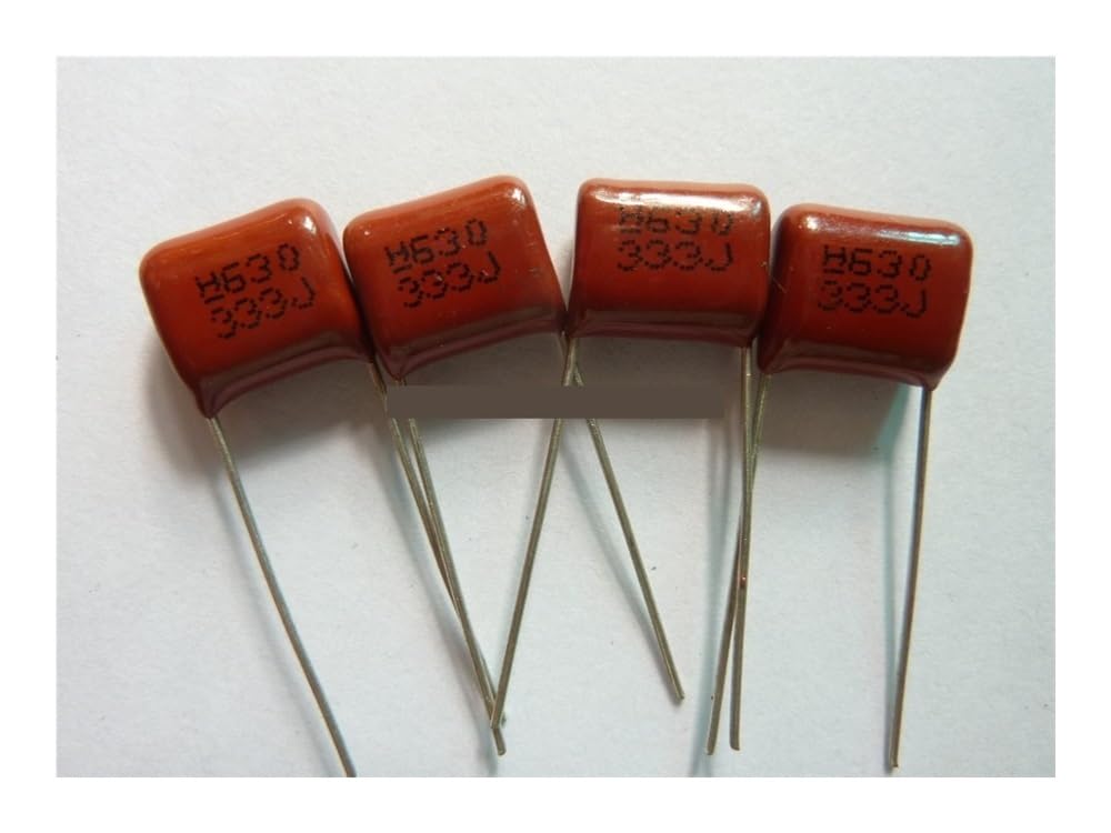 ICXLPMC 100pcs CBB 333 630V 333J CL21 0.033uF 33nF P10 Metallized Polypropylene Film Capacitor