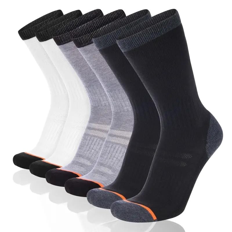Long Socks for Men, Suitable for Outdoor Leisure Sports in Autumn and Winter (6 Pairs)2