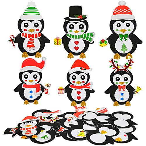 LAMEK 12 Pinguin Bastelsets Kinder Kreative Weihnachtsbasteln...