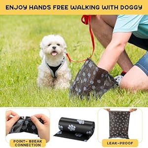 1500 Ct Dog Poop Leak Proof Bags with 2Pcs Dog Poop Bag Dispenser and Leash Clip, Waterproof Doggie Bags Holders, Pet Dog Waste Bag Bulk 100 Rolls, Unscented, for Owner Outdoor Walking Travel