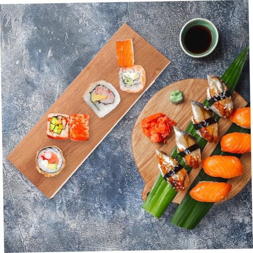 Bandeja de sushi creativa de madera para servir miniatura 7