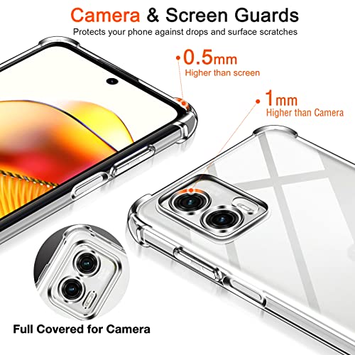 Image of Newlike Silicone Perfect Fitting Hybrid Edge To Edge [Bumper] Side Protection Transparent Back Cover For Motorola Moto G73 5G