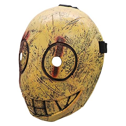 Dead Game Killer The Hunter Legion Mask Nightmare Latex Face Mask Halloween Costume Prop (Yellow) Cover