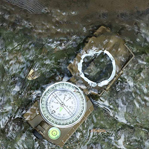 Metal Glass Compass Survival Hiking Outdoor Camping Equipment Geological Compass Compact - Image 3