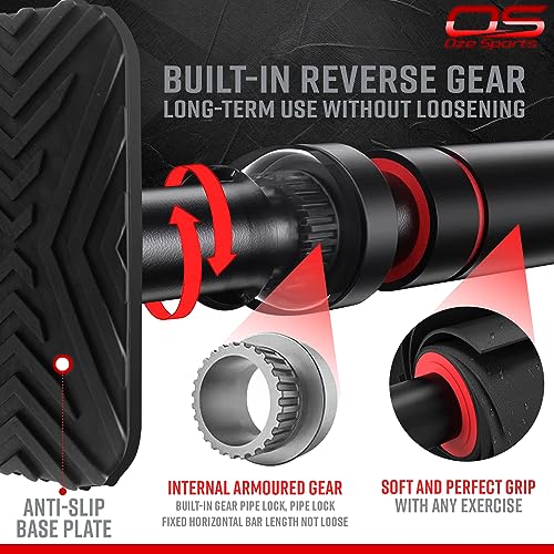 Door Pull Up Bar Doorway Chin Up Bar - Adjustable Width Locking Mechanism from 60-97 cm (23.6in-38.1in) - for Home Gym Upper Body Workout, Non-slip Secure Grip. No Screws - Image 3