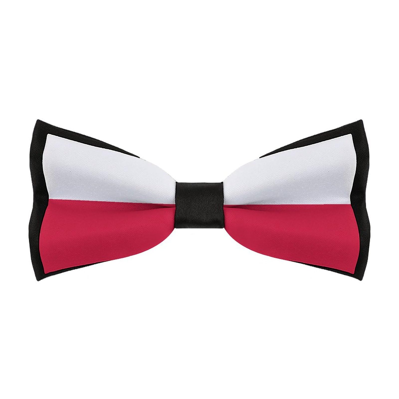 Ahdyr Poland Flag Bow Tie for Men Wedding Party Bowtie