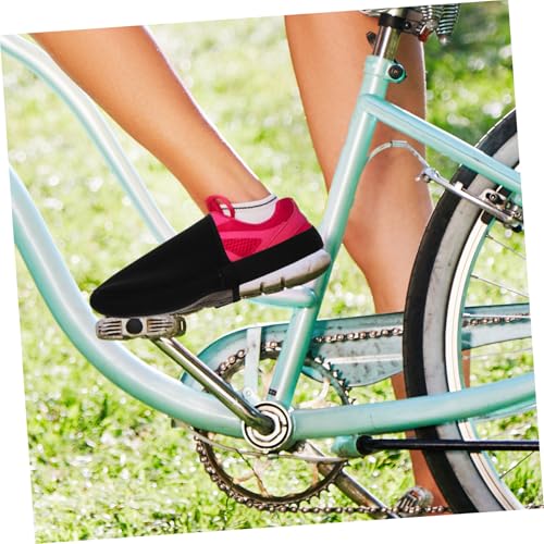 Cubiertas para zapatos de bicicleta UPKOCH negras miniatura 6