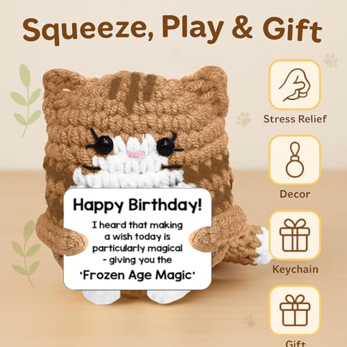 Save on Cute Crochet Cat Plush - Stress Toy & Gift with Code 64EMT7JB