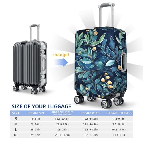 Cute Funny Leaf Plant Travel Luggage Cover for Suitcase Anti-Scratch Fashion Suitcase Protector Washable Elastic Baggage Covers Fits 25-28 Inch Luggage for Travel Beach Holiday3