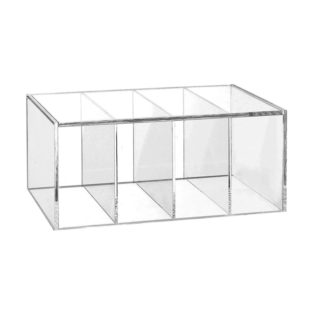 Boîte de rangement acrylique 4 compartiments organisateur sachet de thé et capsule