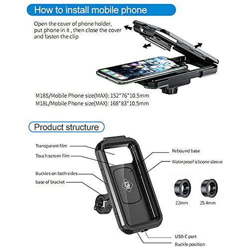 COMBLU Porta Cellulare da Bici, Supporto Telefono