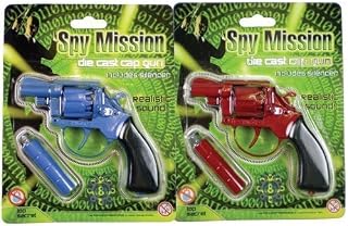 Spy Mission Die Cast Metal Cap Gun -with Silencer
