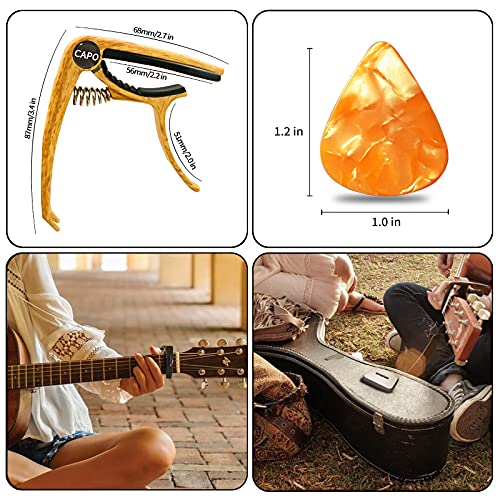 HOXEEJEE Capodastre pour Guitare avec 12 Médiators et Porte-médiators et extracteur de broches pour pont avec 0,46/0,71… - Les Beatles, Paul McCartney, John Lennon, RIngo Starr, George Harrison HOXEEJEE Capodastre pour Guitare avec 12 Médiators et Porte-médiators et extracteur de broches pour pont avec 0,46/0,71… – Image 7