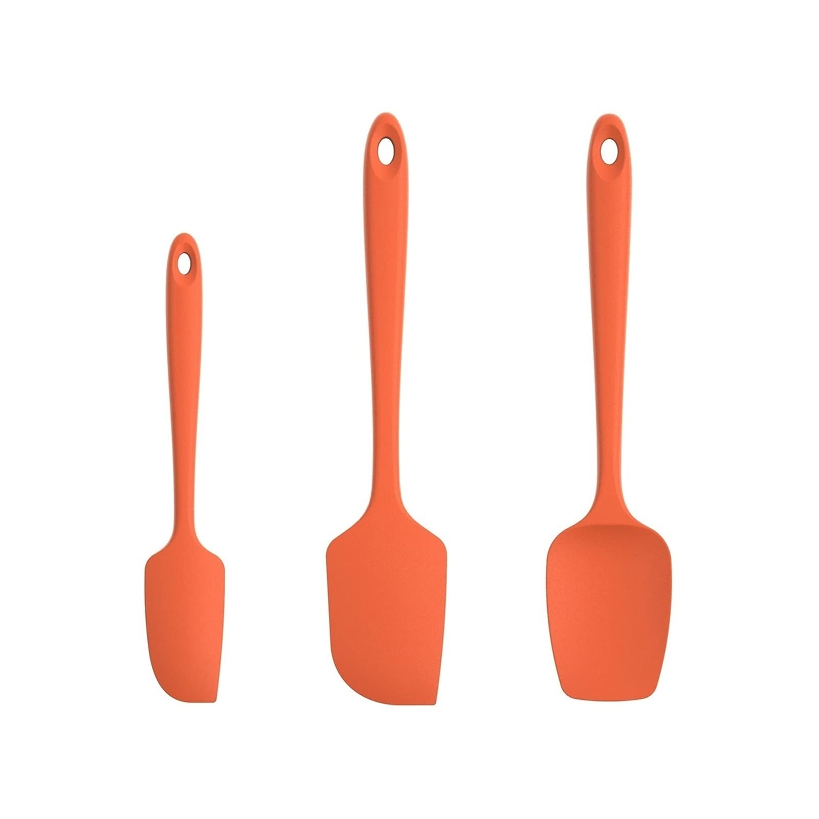 Teigschaber 3 STÜCKE Backspatelkuchen Kleine Spatel-Silikon-Gebäck-Spatel-Vereisungsspatel, ideal zum Backen, Kochen, Kratzen und Mischen Spatel (Color : Orange)
