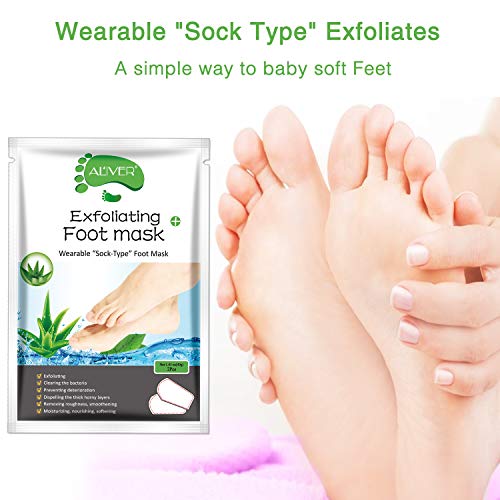 Aliver WEIDA SIGN Foot Peel Mask 3 Pack, Exfoliator Peel Off Calluses Dead Skin Callus Remover,Baby Soft Smooth Touch Feet-Men Women thumb #2