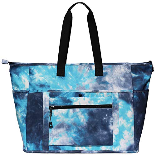 Women Ladies Weekender Bag Muti-pockets Overnight Carry-on Duffel Travel Gym Tote Luggage Duffle with Trolley Sleeve