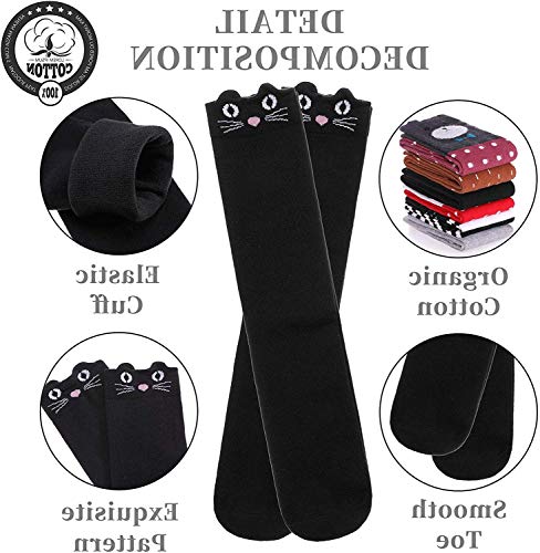 Image of Color City Girls Socks Knee High Stockings Cartoon Animal Warm Cotton Socks