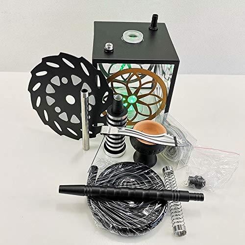 Rteanb Moderne Acryl Blase Huka Einschlauchsystem Big Smoke mit bunter LED-Licht Blase Shisha leicht zu reinigen… – Bild 4