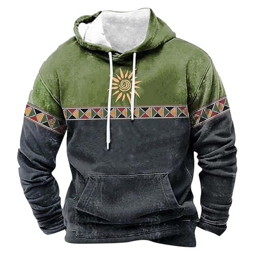 Sudaderas de hombre manga larga informal cortavientos y sudadera con capucha 3D