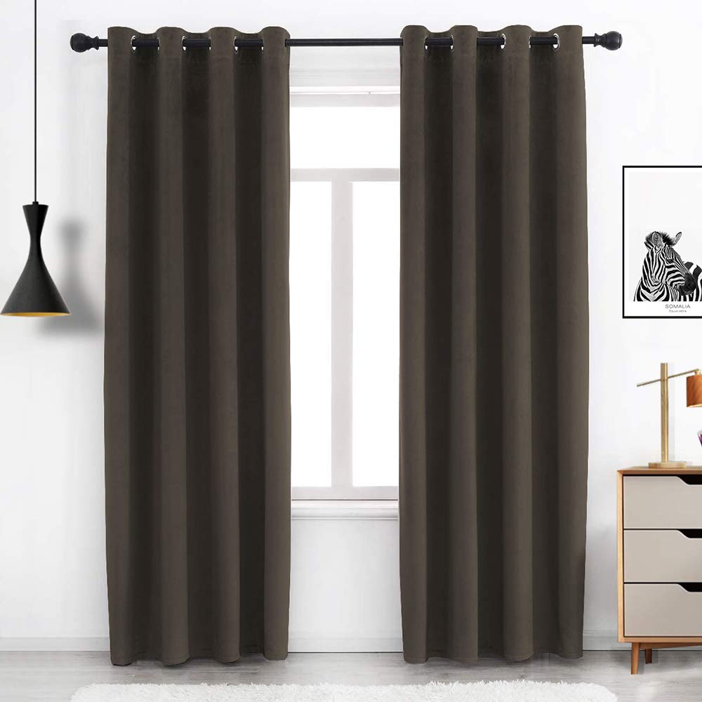 カーテン Chocolate Amazon.com: ECLIPSE Kendall Modern Blackout Thermal Rod