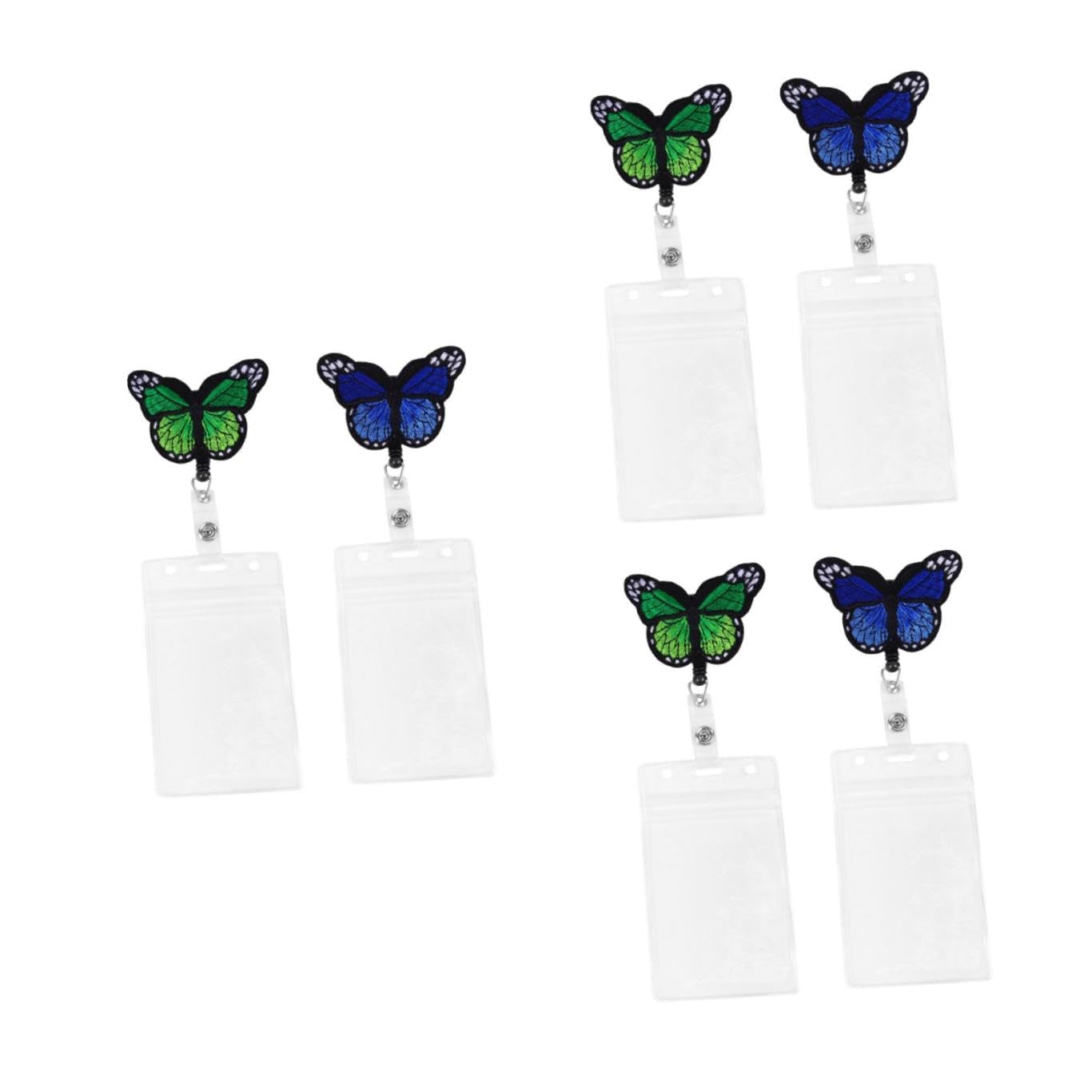 Porte-badge rétractable brodé dégradé lot de 6 pour cartes d'identité professionnelles - 8