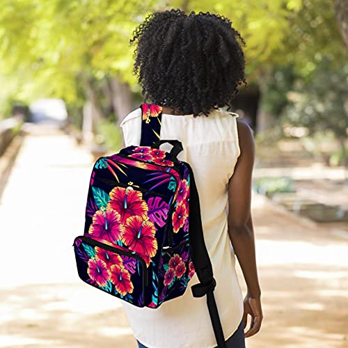 Sac à dos informatique à imprimé tropical avec poches renforcées - 6