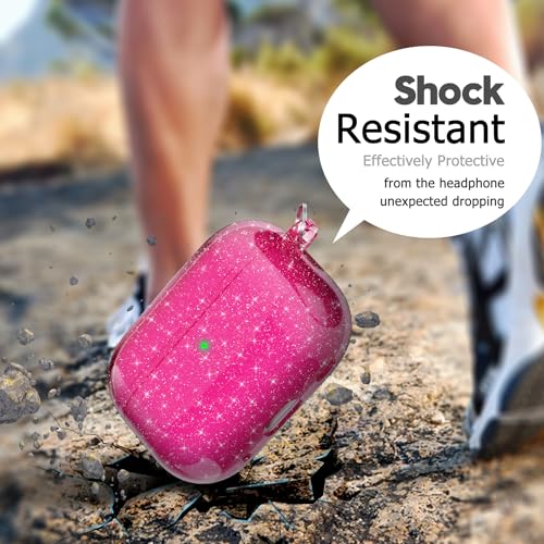 Coque AirPods Pro 2 Svanove transparente à paillettes rose