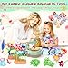 GirlsHome 300+PCS Fabric Flower Bouquets Toys, DIY Flower Making Kit for Kids, Arts and Crafts for Kids, Reusable Educational Preschool Toy, Valentines Day Gift Birthday Gifts for 4 5 6 7 8+ Year Old