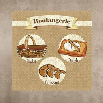 Amazon Co Jp Woliwowa おしゃれ パリ風 パンの イラスト 木製 インテリアボード パン屋さんなどに Jタイプ 並行輸入品 ホーム キッチン