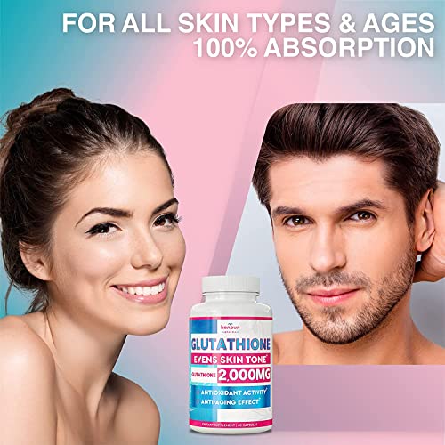 (2 Pack) Liposomal Glutathione Supplement - Premium Glutathione Pills For Dark Spots, Uneven Skin Tone And Elasticity - Anti-Aging 2,000 Mg I Glutathione Liposomal Supplement - 120 Pills In Total #TOP4