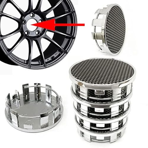 �z�C�[�� �Z���^�[�L���b�v 54mm 4�Z�b�g �� �z�C�[���L���b�v DIY �ėp J (�V���o�[×�J�[�{��)