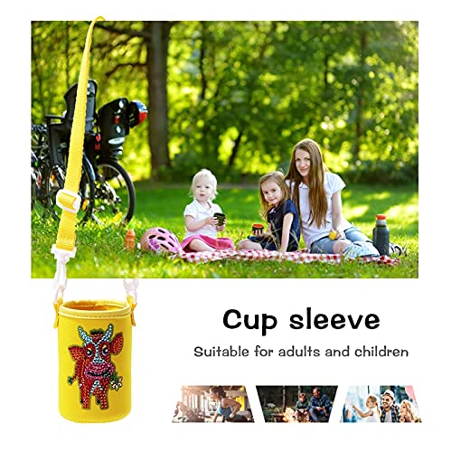 DIY Diamond Pianting Waterfles Houder Tas Carrier Draagbare Outdoor Reis Sport Camping Ronde Geïsoleerde Beschermende… - Image 6