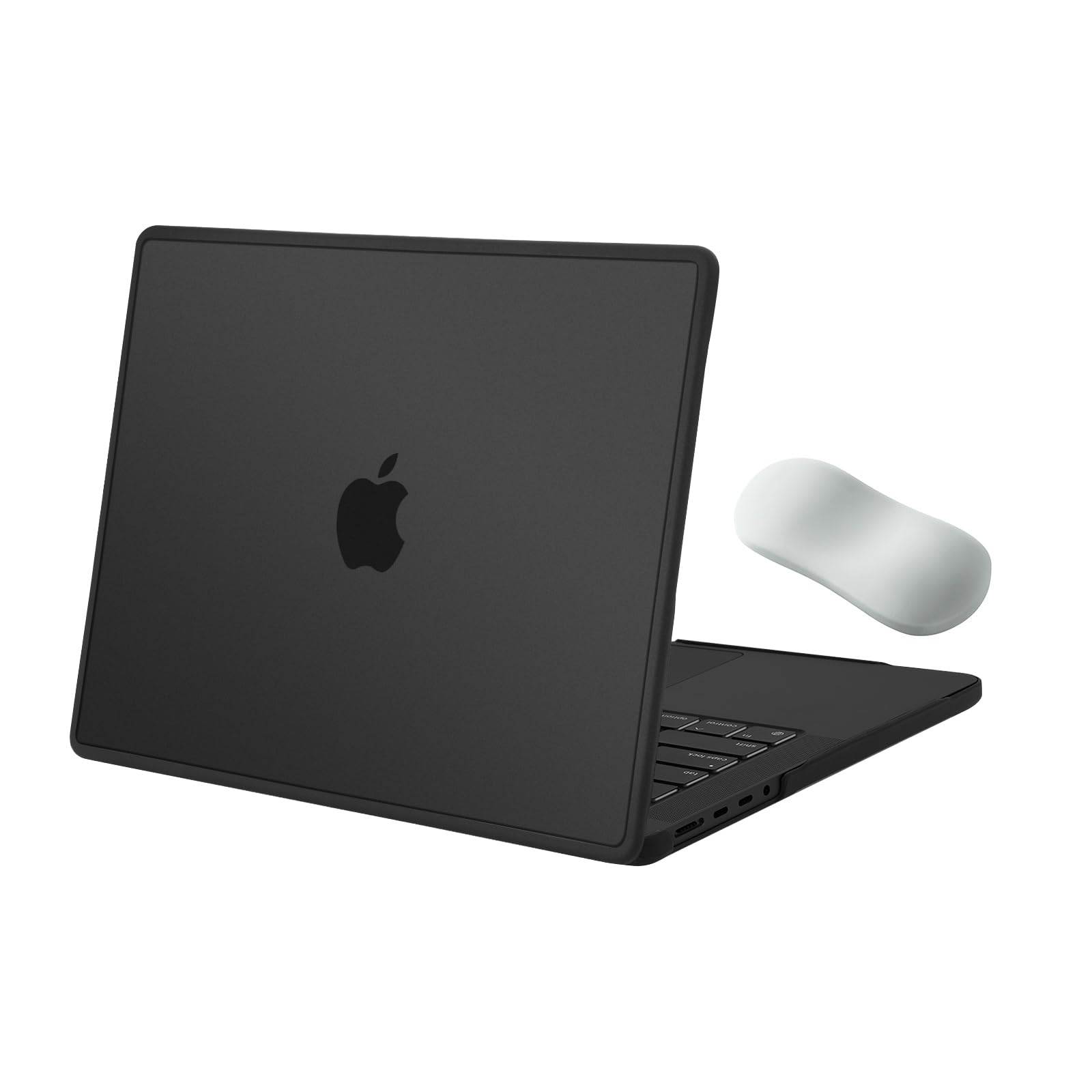 MOSISO Custodia Cornice TPU Morbido Compatibile con MacBook Pro 14 Cover M5 M4 M3 M2 M1 2026-2021, display da 14,2 pollici, Case Antigraffio e Anti-impronte&Poggiapolsi, Nero