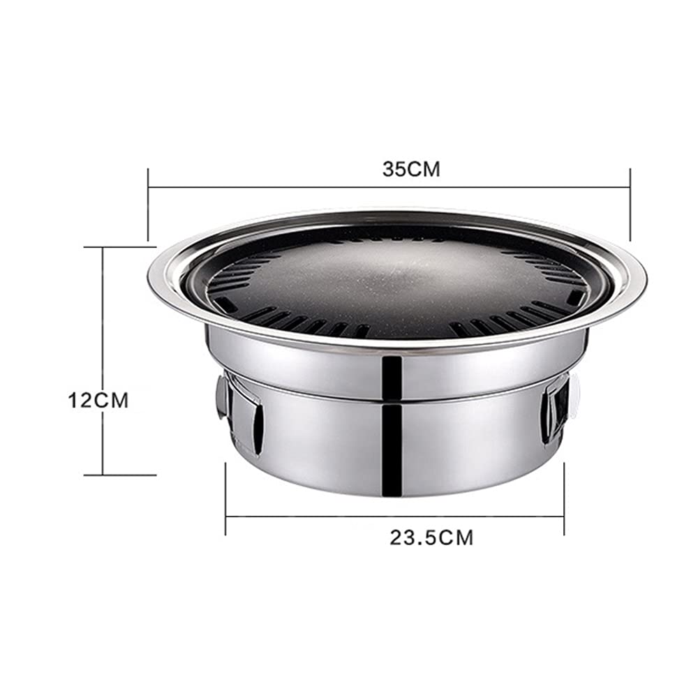 Portable Barbecue Grill Antiadhésif Pliant Barbecue Grill Mini Rond Camping en Plein Air Pique-Nique Barbecue Outil