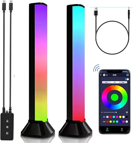 Barras de luz RGB inteligentes de Halloween accesorios de juegos música color ambiente luz de flujo ambiental control de aplicación Bluetooth barra